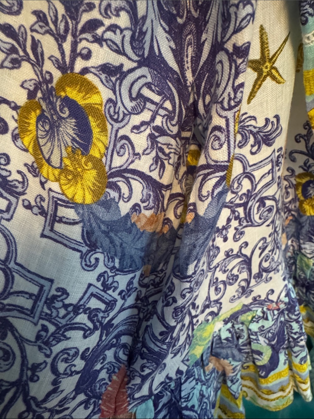 NWT Camilla Multicolor Off-Shoulder Nautical Print off the shoulder Dress - Picture 16 of 16